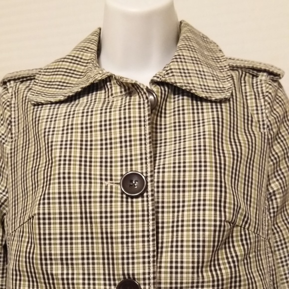 FINAL! BEAUTIFUL PLAID FULLY LINED PEA COAT BLAZER - Picture 2 of 8